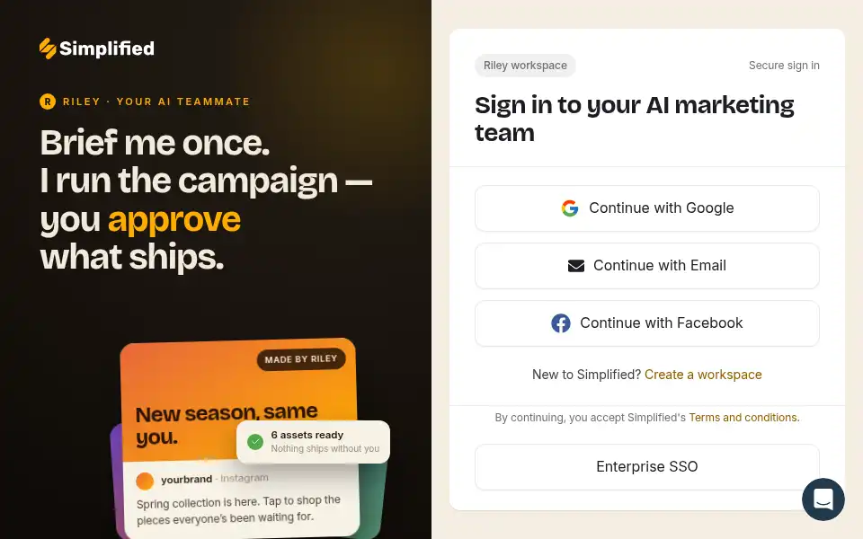 Screenshot of app.simplified.com
