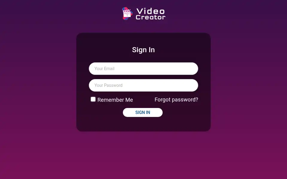 Screenshot of app.videocreator.io