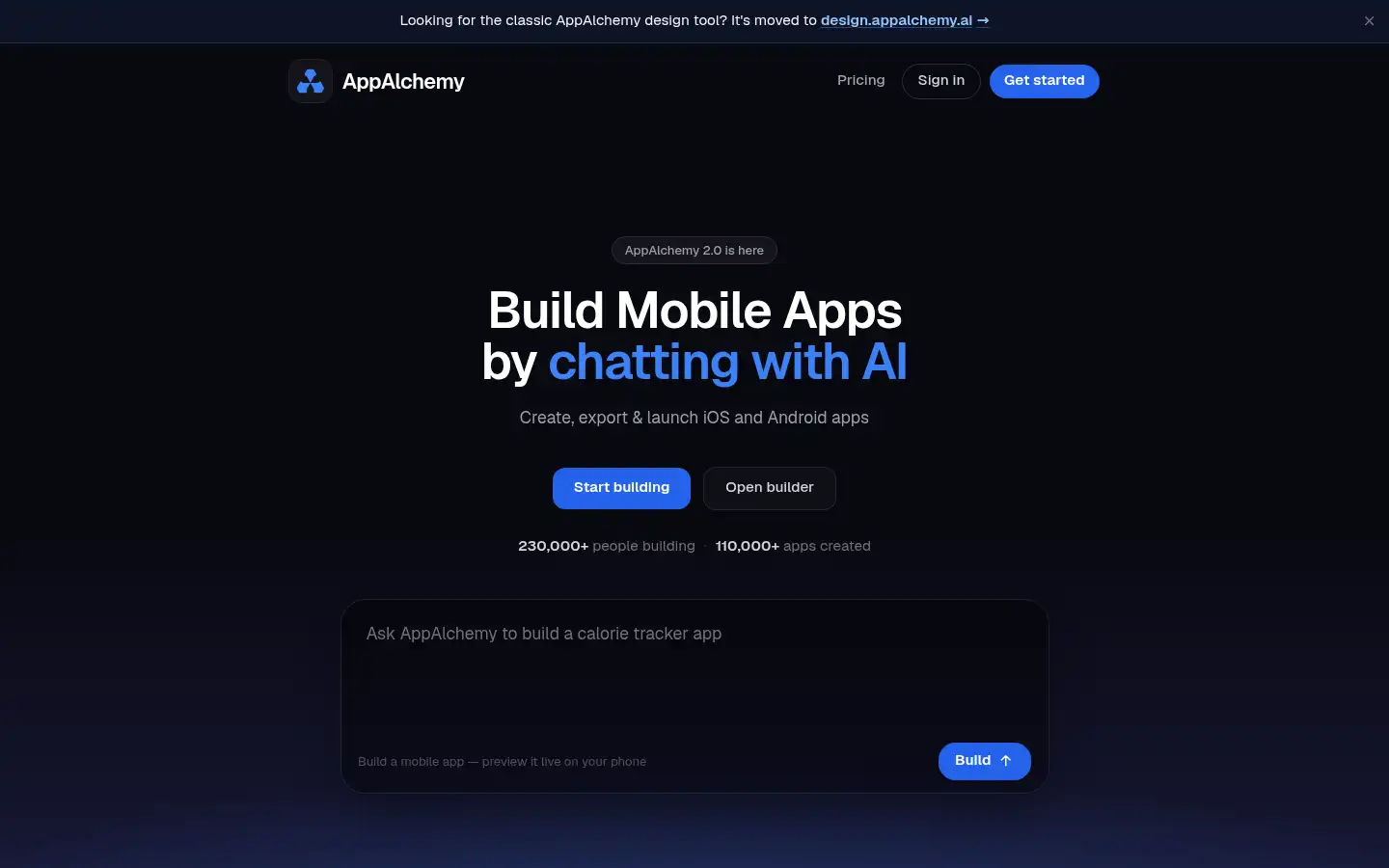 Screenshot of appalchemy.ai