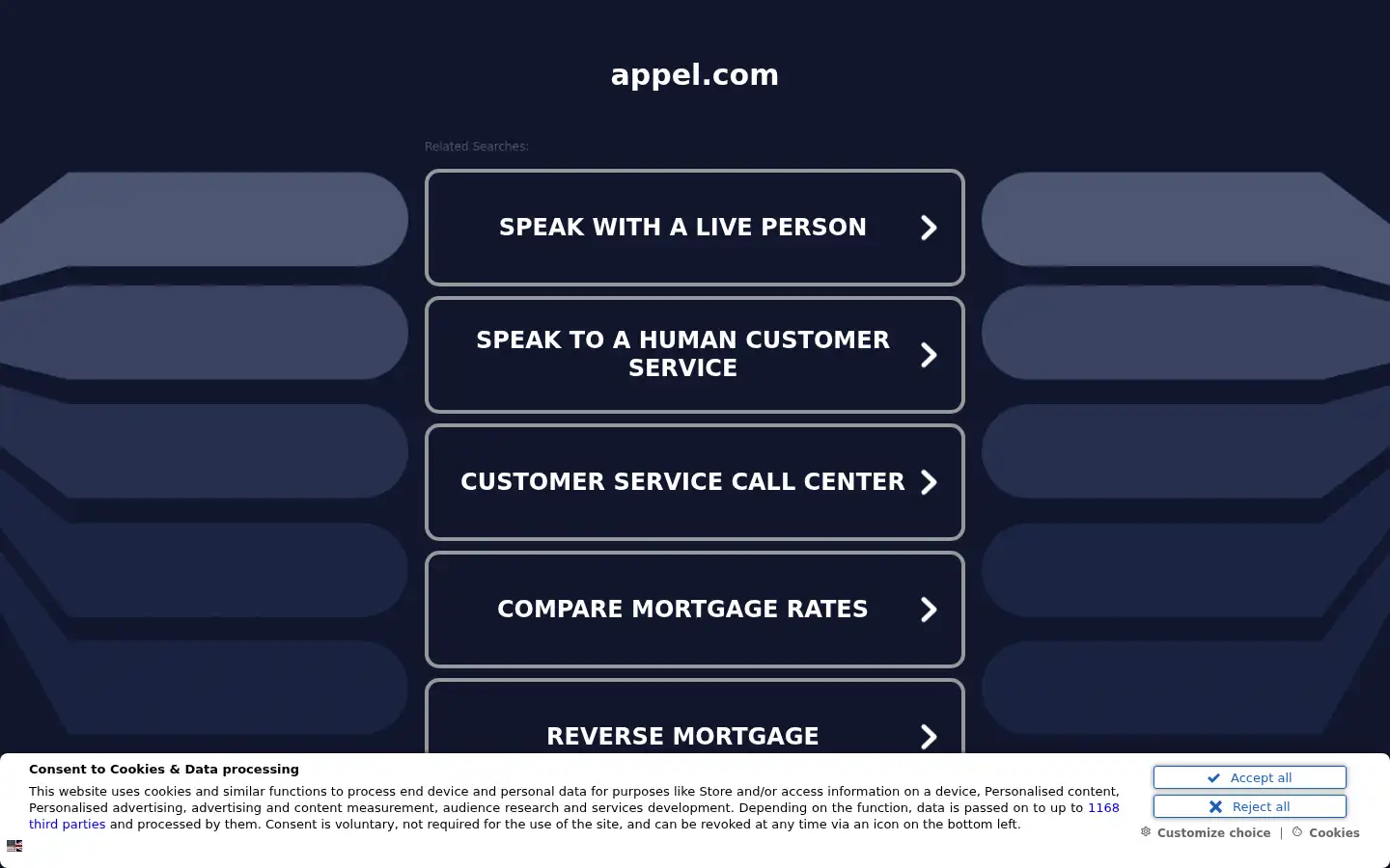 Screenshot of appel.com