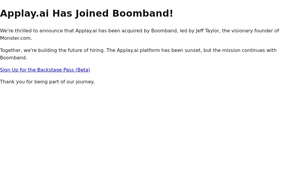 Screenshot of applay.ai