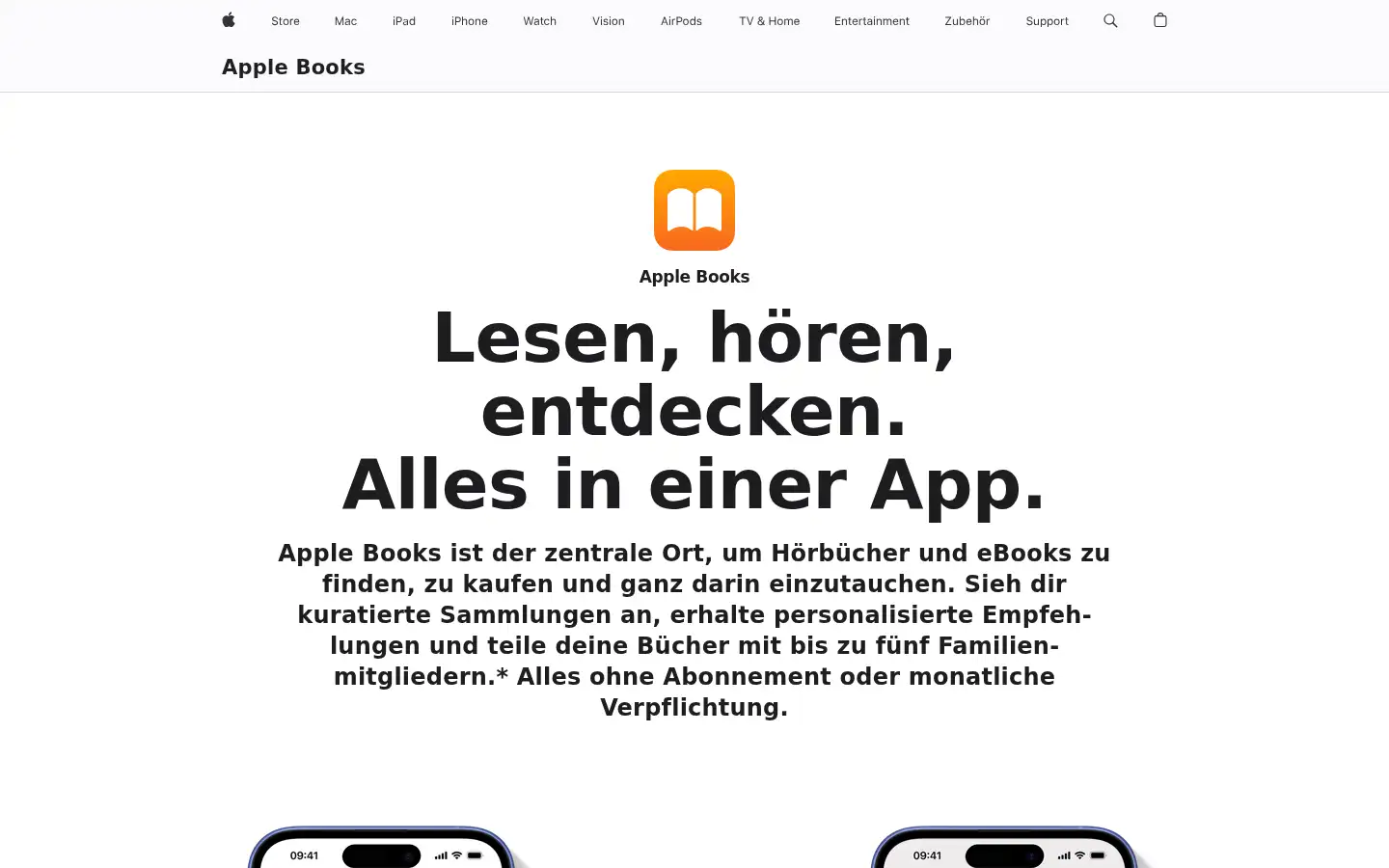 Screenshot of apple.de