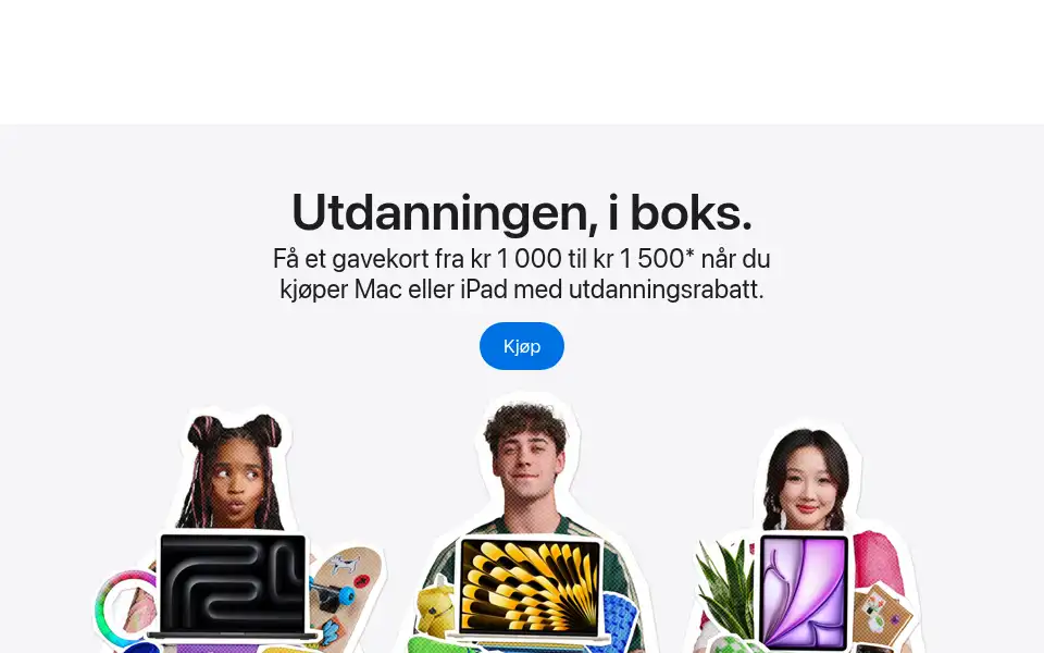 Screenshot of apple.no
