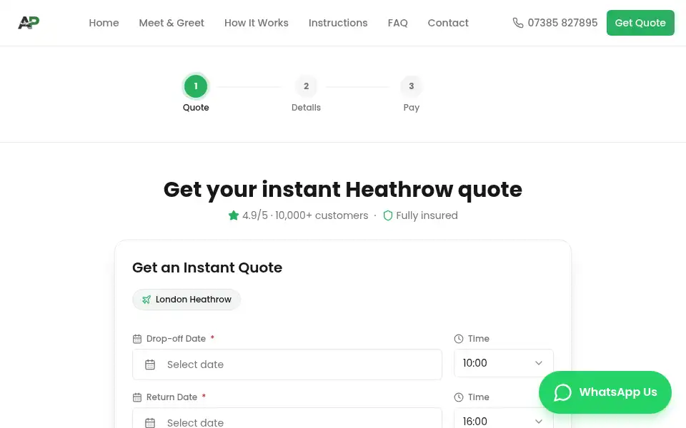 Screenshot of apple-parking.co.uk