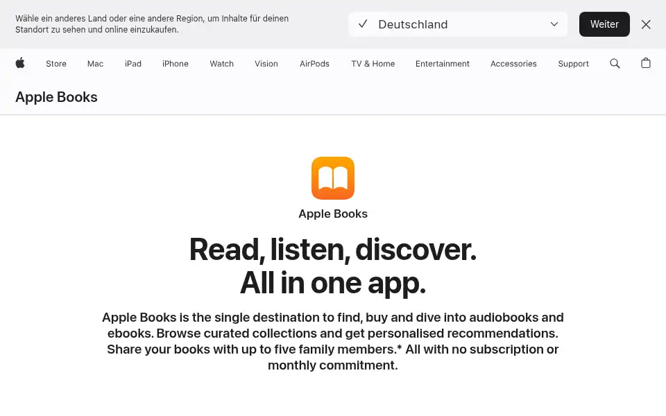 Screenshot of apple.uk