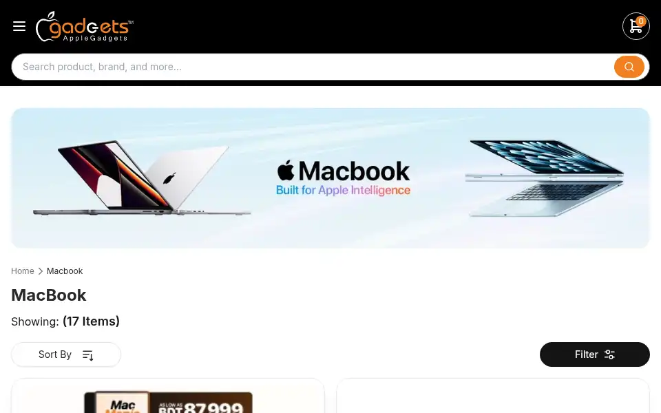 Screenshot of applegadgetsbd.com