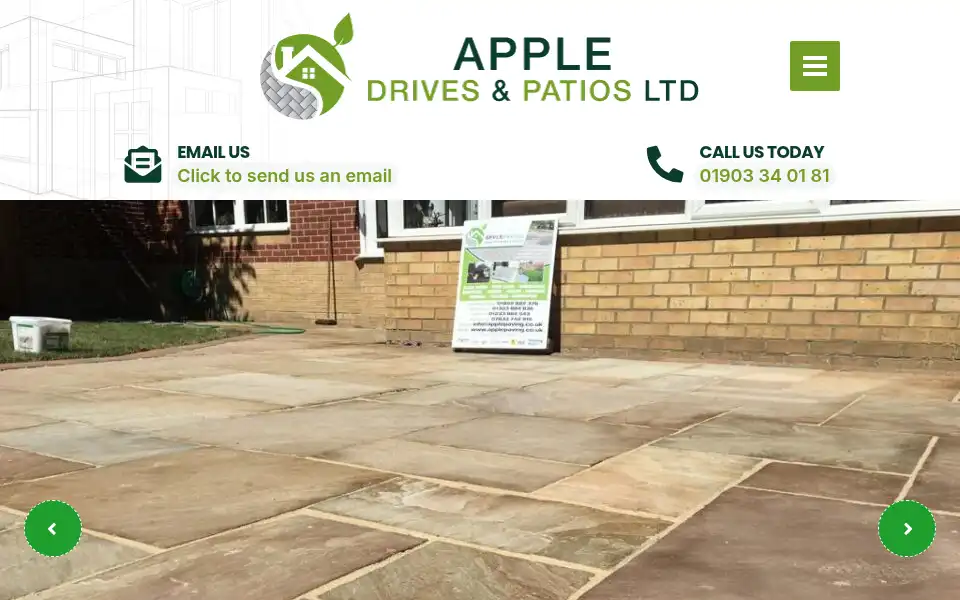 Screenshot of applepaving.co.uk