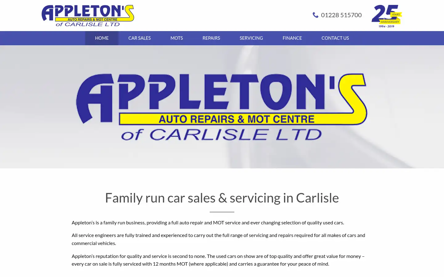 Screenshot of appletonsofcarlisle.com