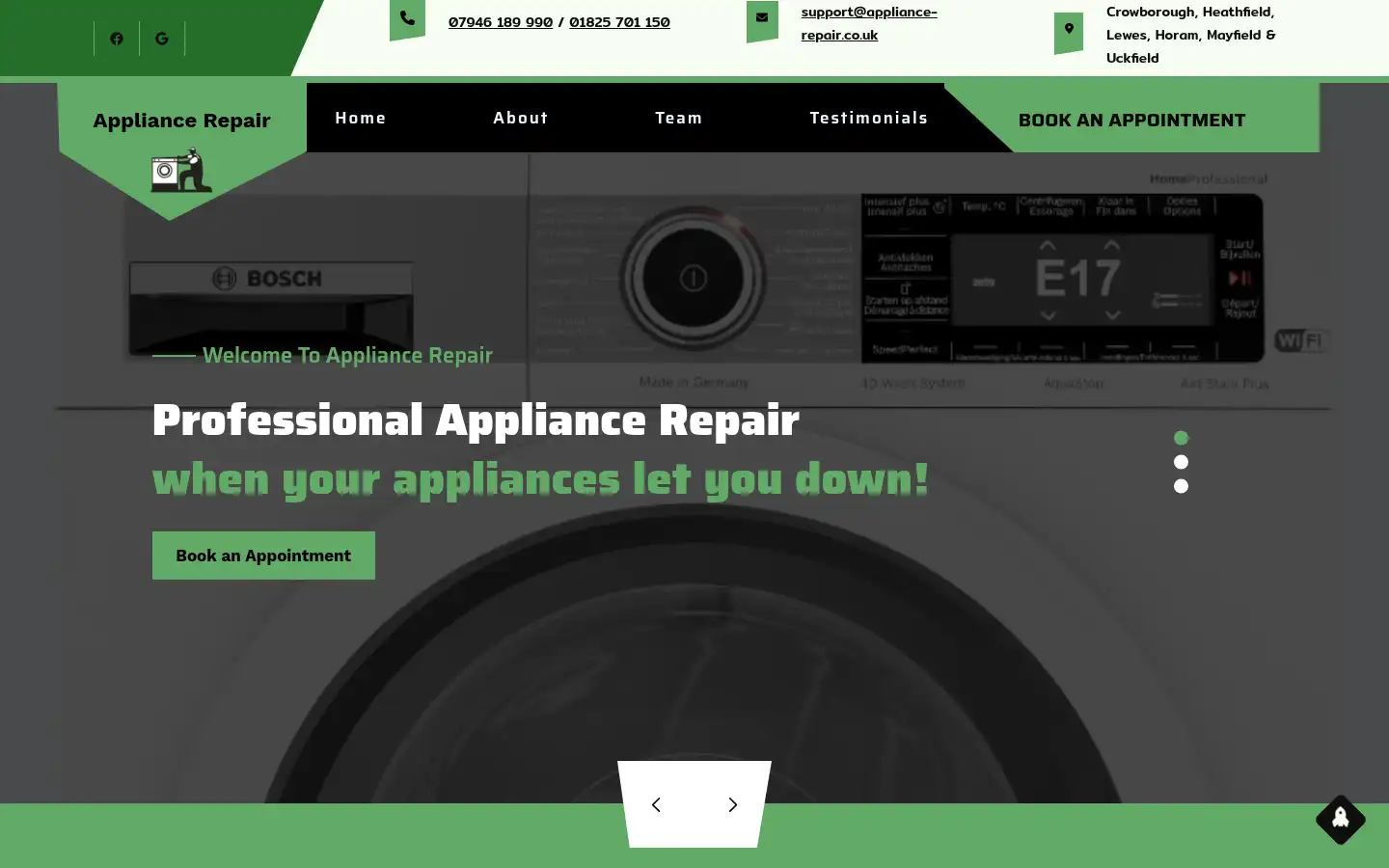 Screenshot of appliance-repair.co.uk