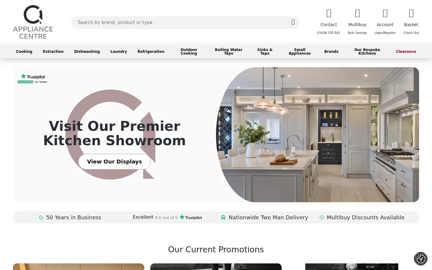 Screenshot of appliancecentre.co.uk