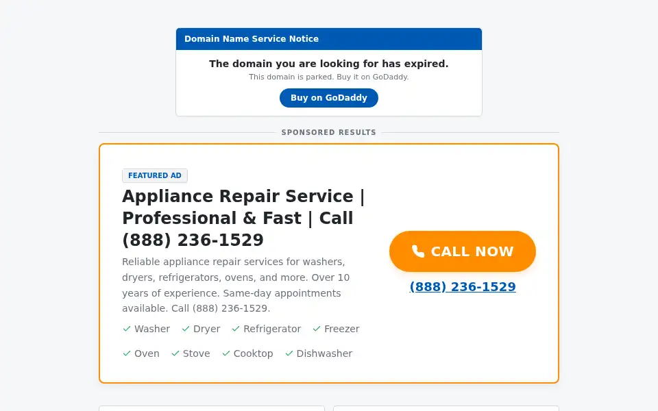Screenshot of appliancerepairdenver.us