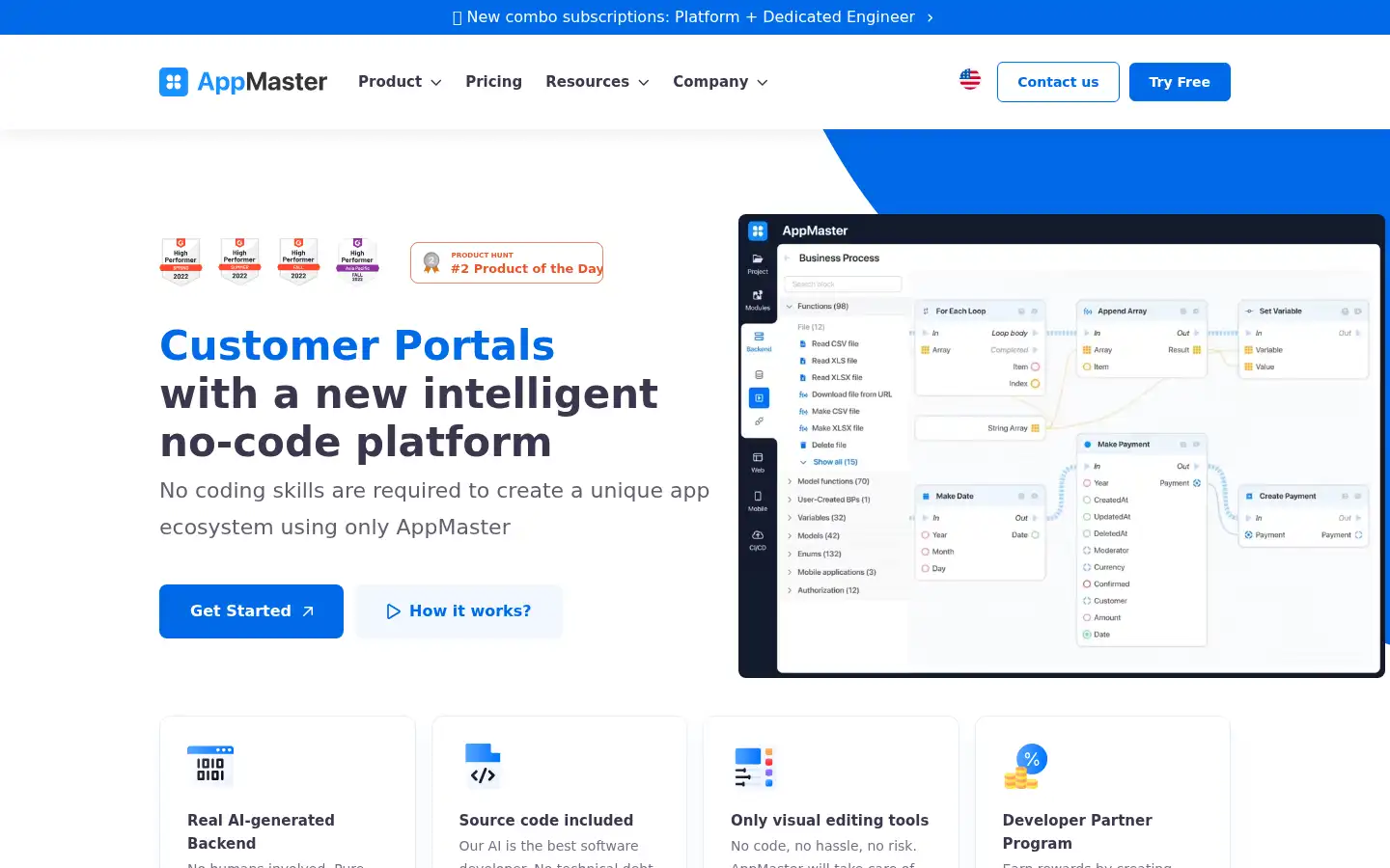 Screenshot of appmaster.io