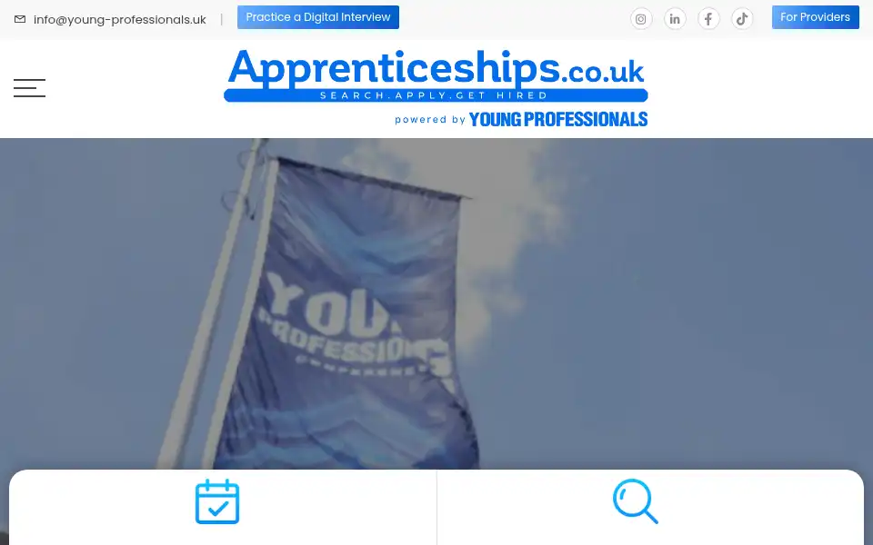 Screenshot of apprenticeships.co.uk