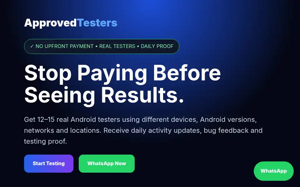 Screenshot of approvedtesters.store