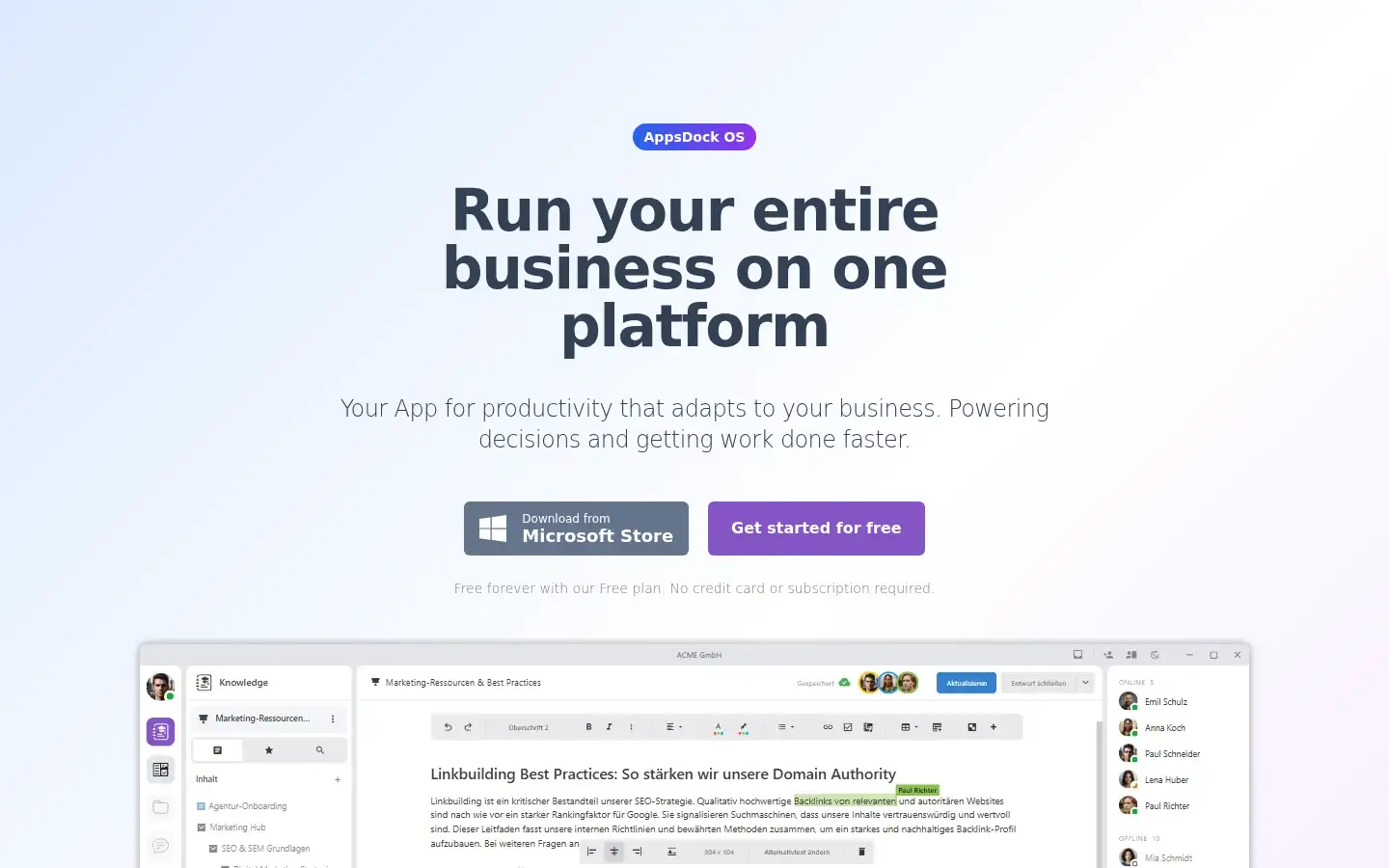 Screenshot of appsdock.de