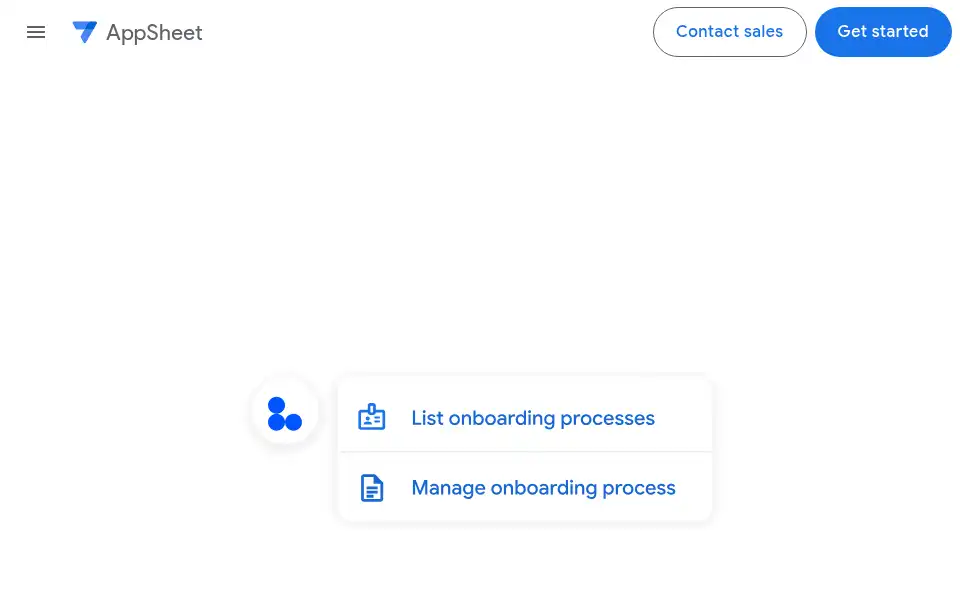 Screenshot of appsheet.com