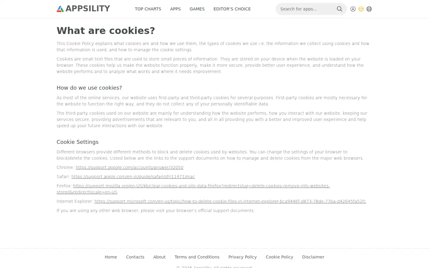 Screenshot of appsility.com