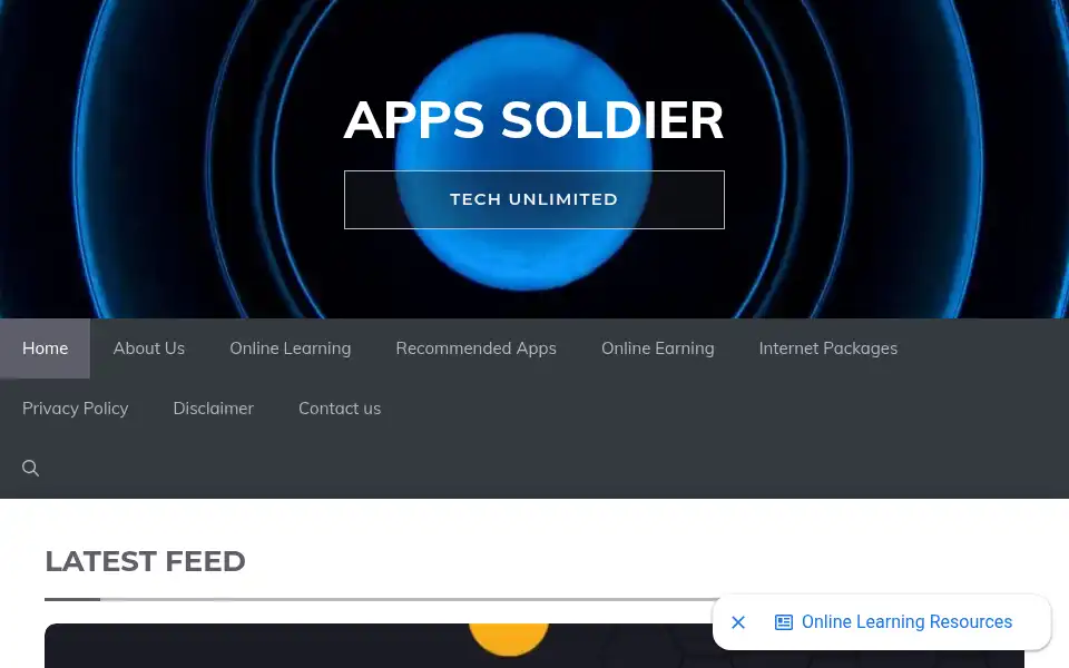 Screenshot of appssoldier.com