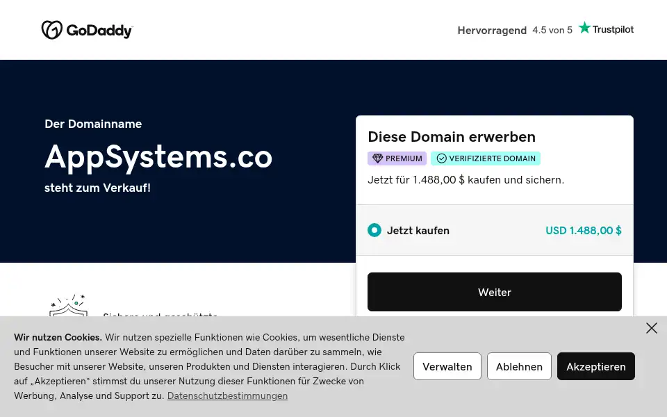 Screenshot of appsystems.co