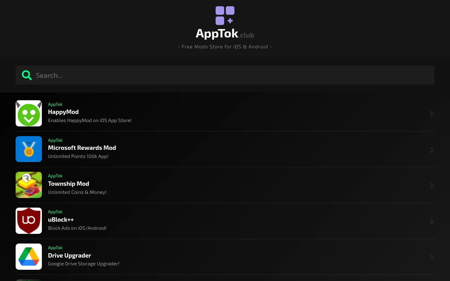 Screenshot of apptok.club