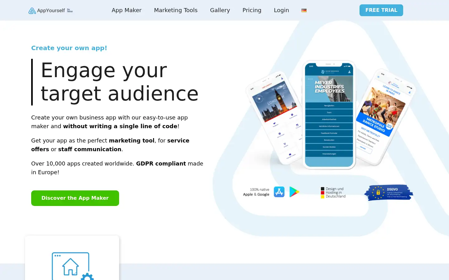 Screenshot of appyourself.net