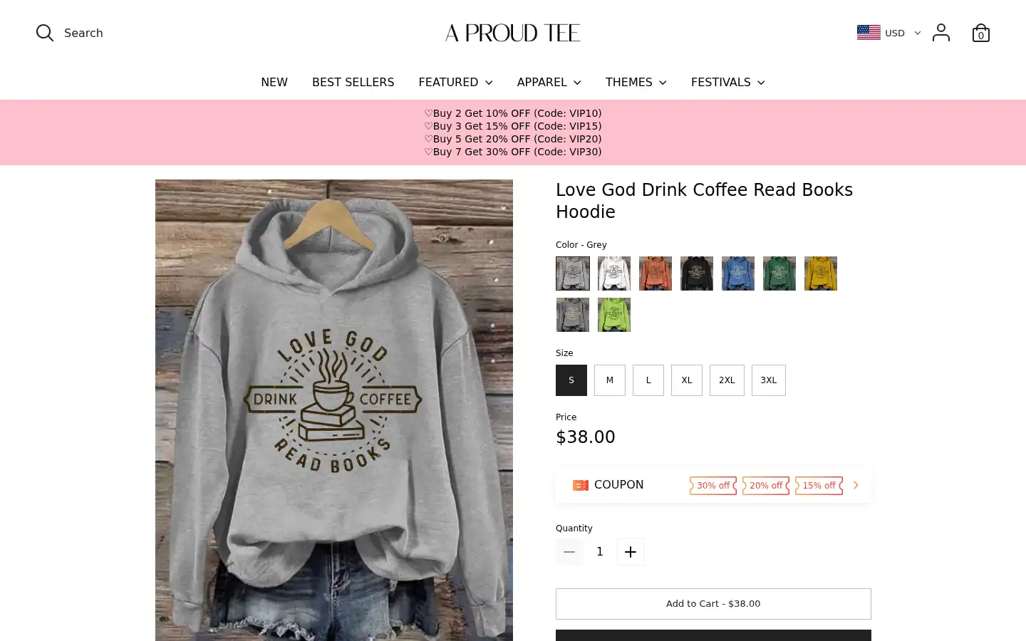 Screenshot of aproudtee.com