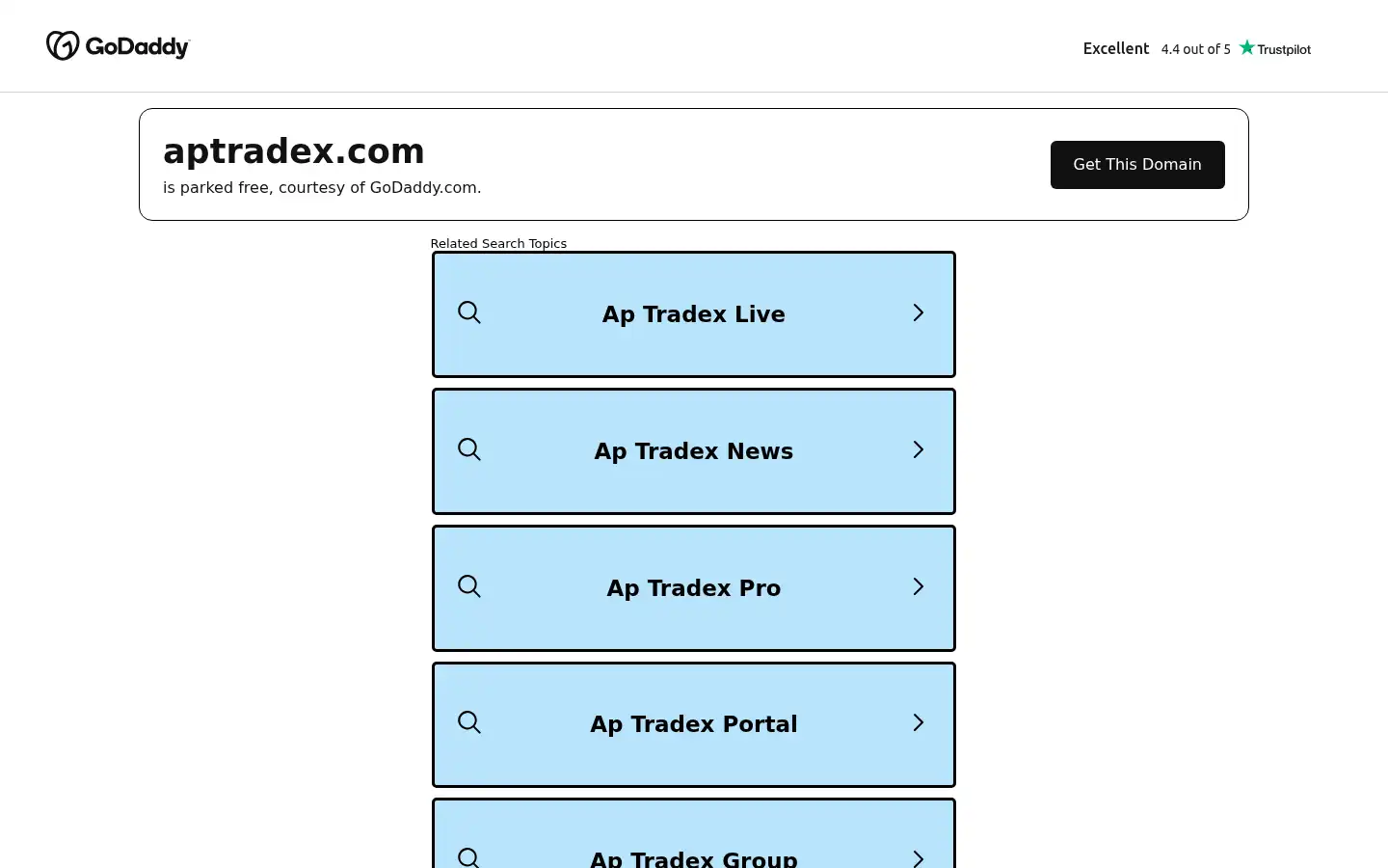 Screenshot of aptradex.com