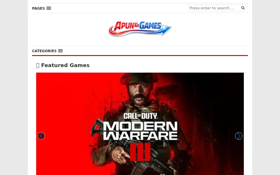 Screenshot of apunkagames.biz