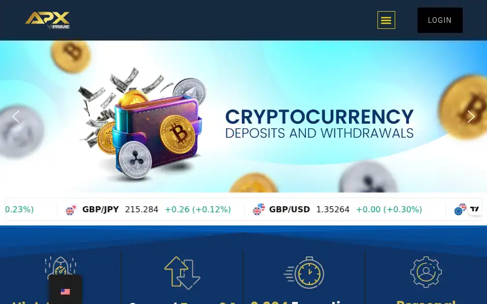 Screenshot of apxprime.com