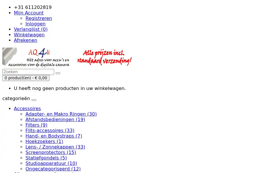 Screenshot of aq4u.nl