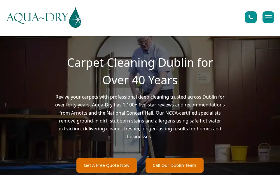 Screenshot of aqua-dry.com
