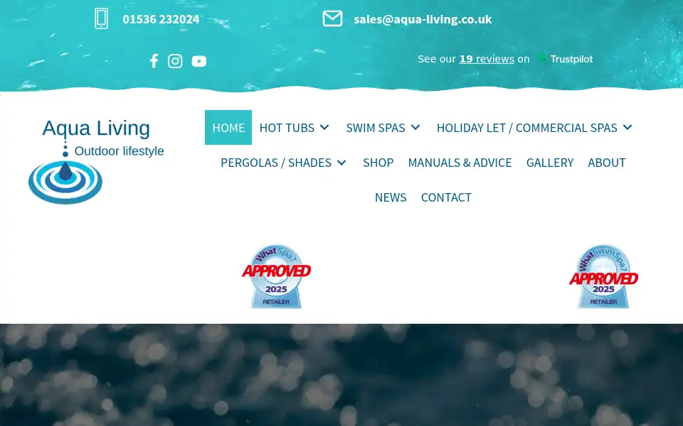 Screenshot of aqua-living.co.uk