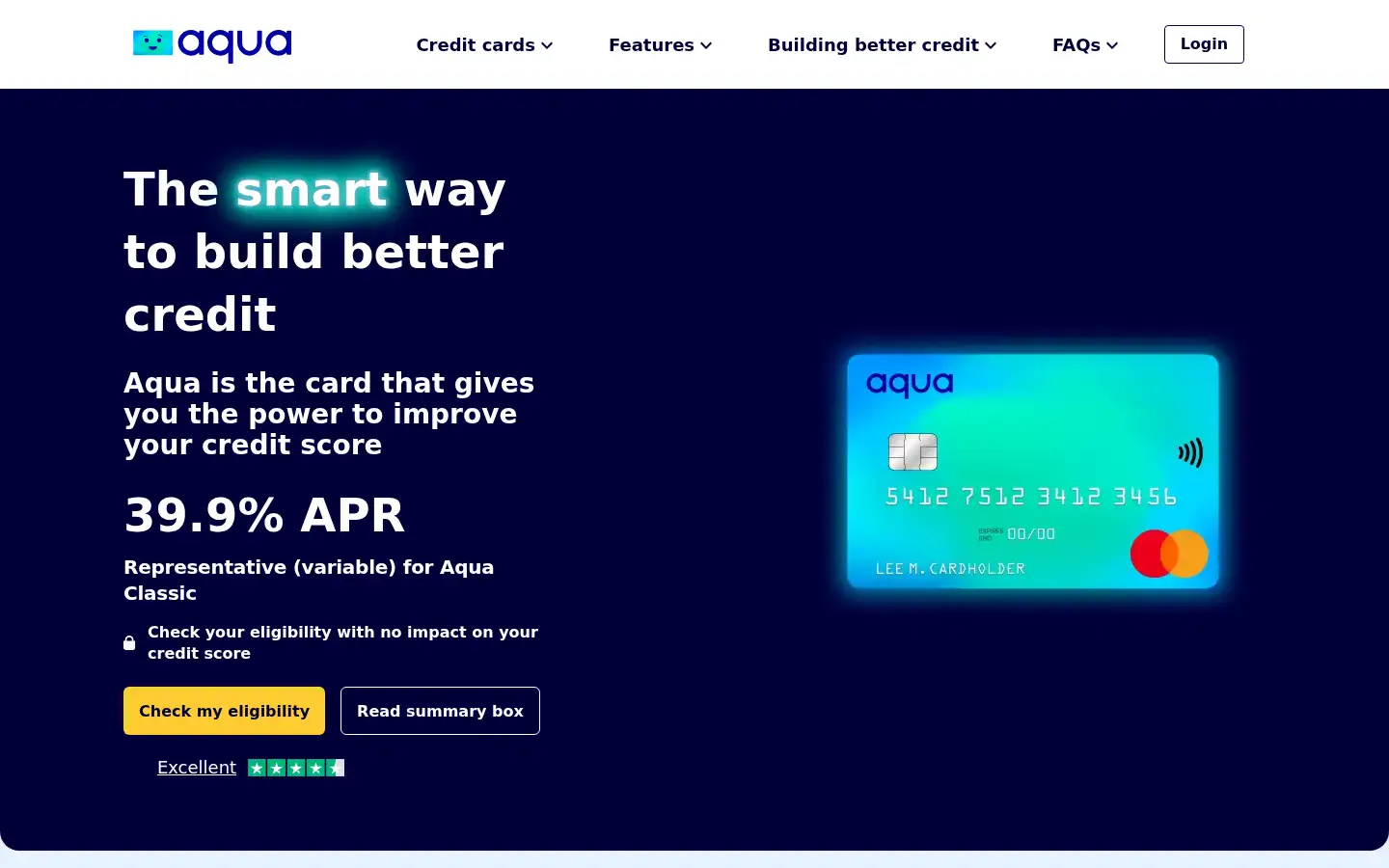 Screenshot of aquacard.co.uk