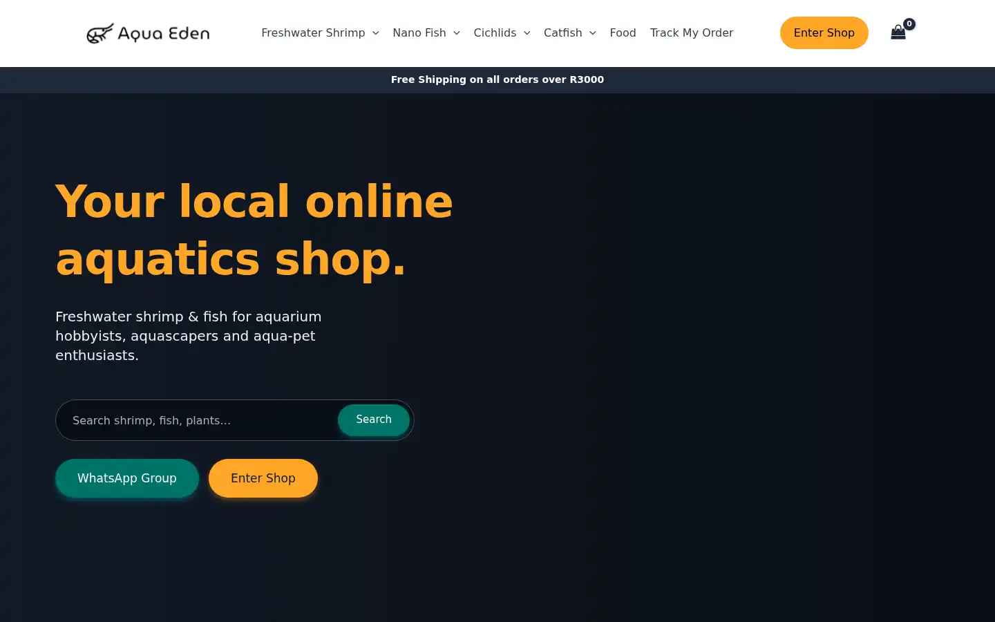 Screenshot of aquaeden.co.za