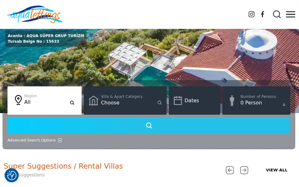 Screenshot of aqualettings.com