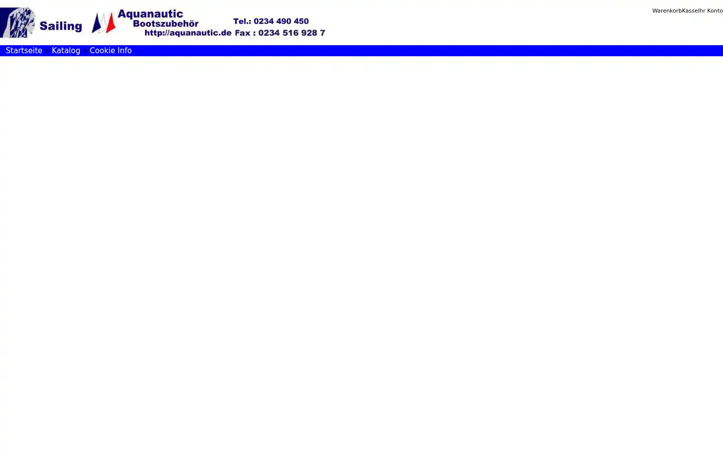 Screenshot of aquanautic.de