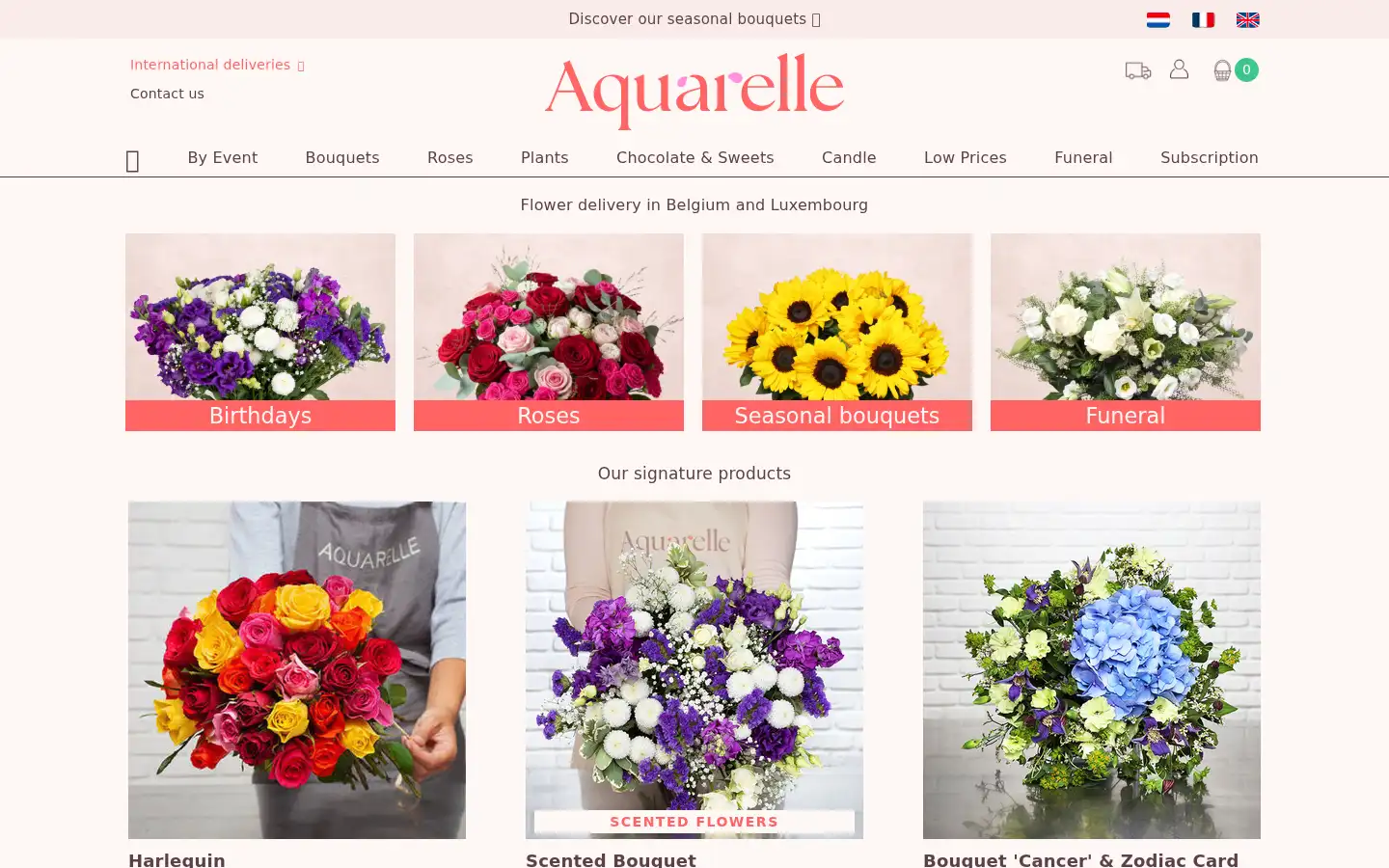Screenshot of aquarelle.be