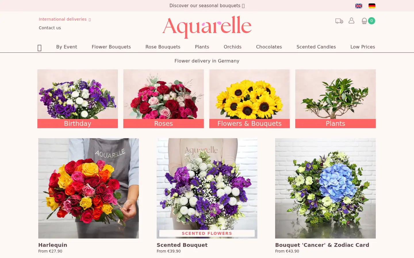 Screenshot of aquarelle.de