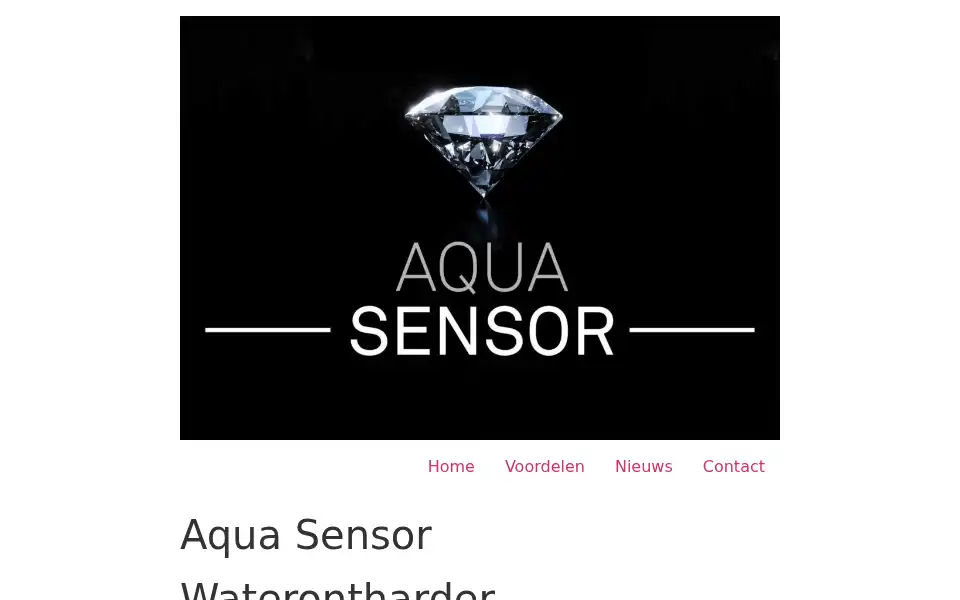 Screenshot of aquasensor.be