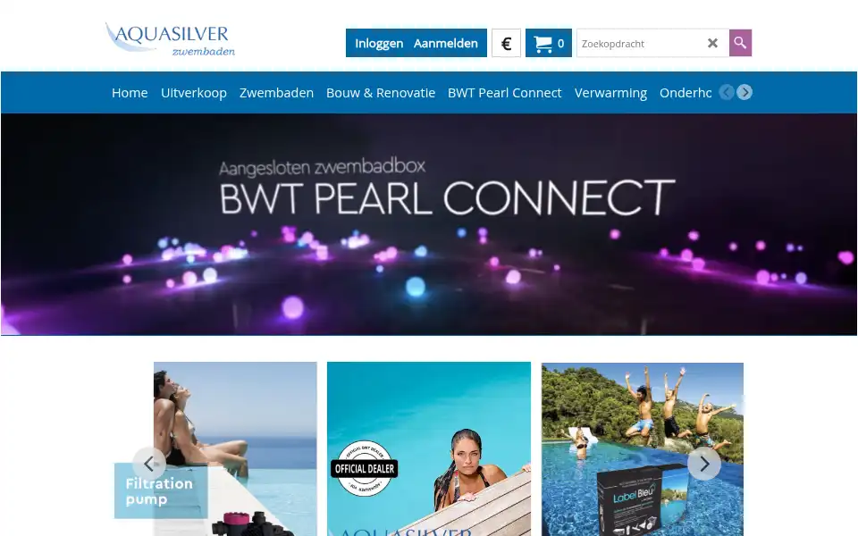 Screenshot of aquasilver.nl