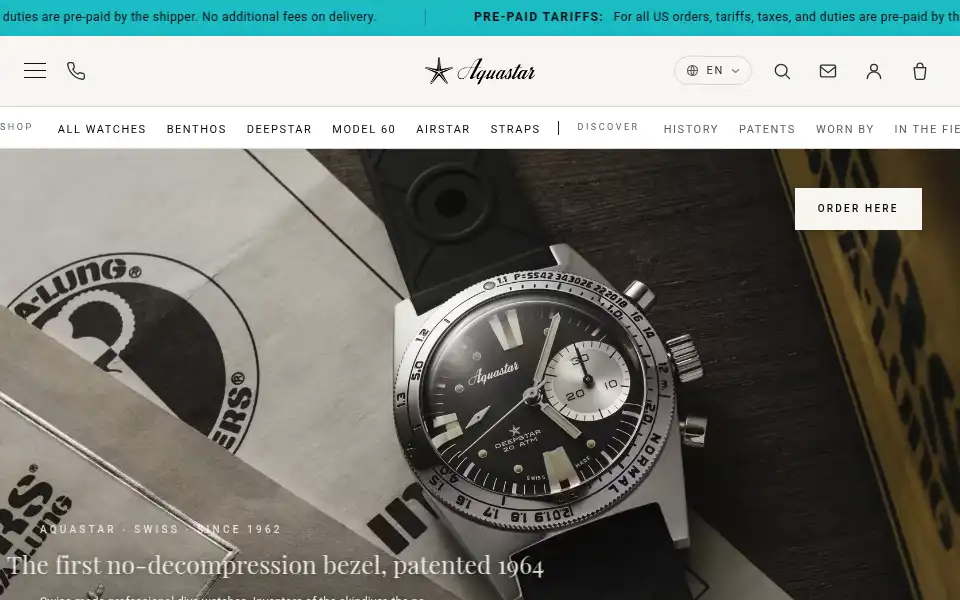 Screenshot of aquastar.ch