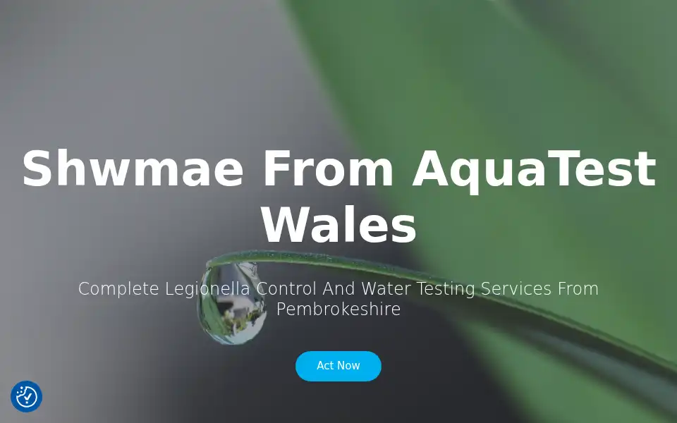 Screenshot of aquatestwales.co.uk