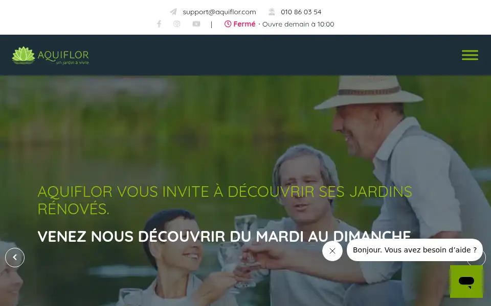 Screenshot of aquiflor.com