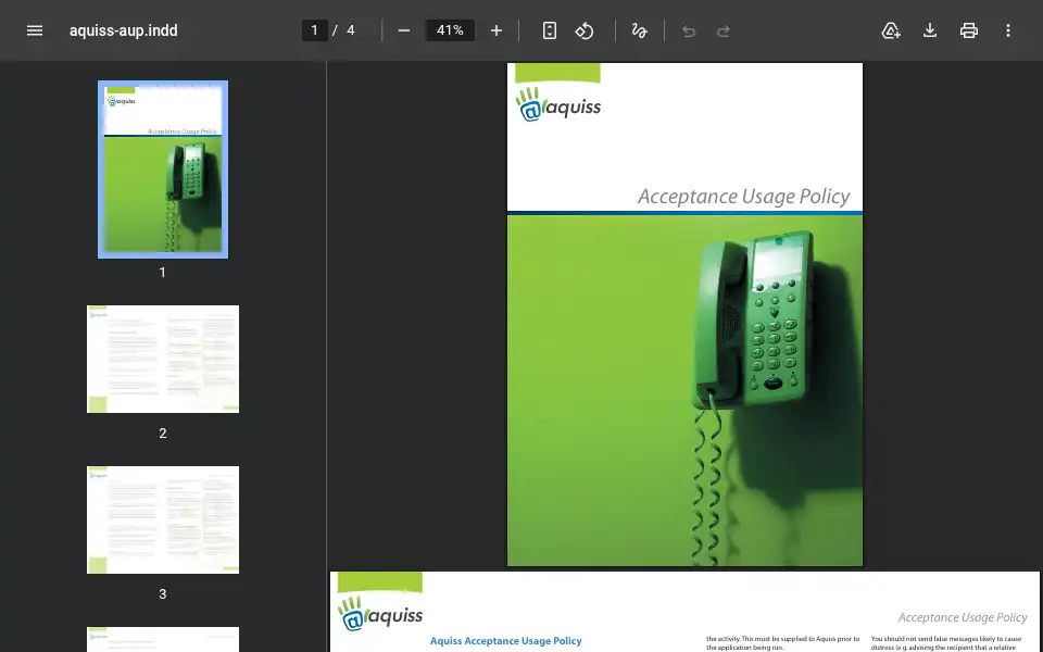 Screenshot of aquiss.net