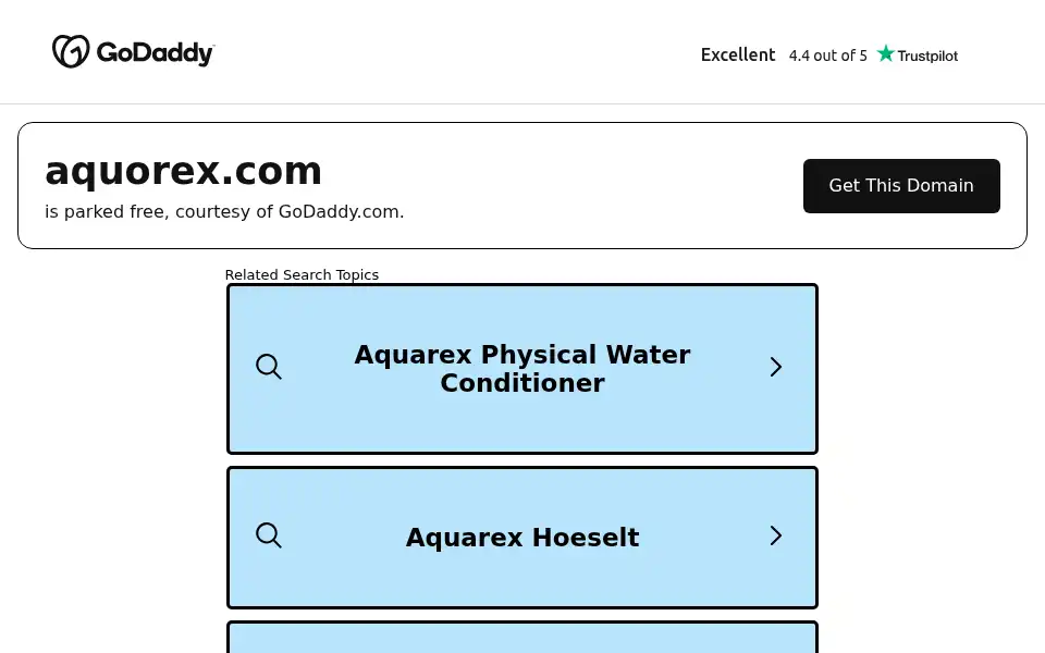 Screenshot of aquorex.com