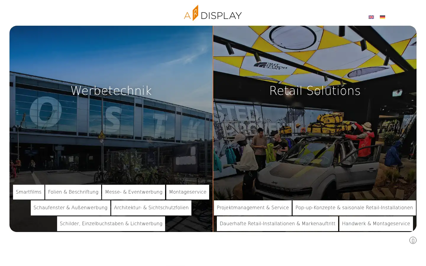 Screenshot of ar-display.de