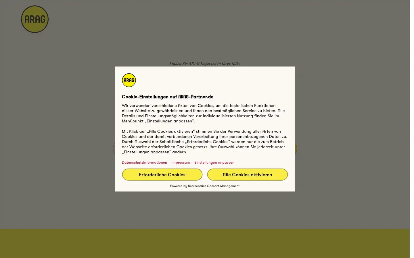 Screenshot of arag-partner.de