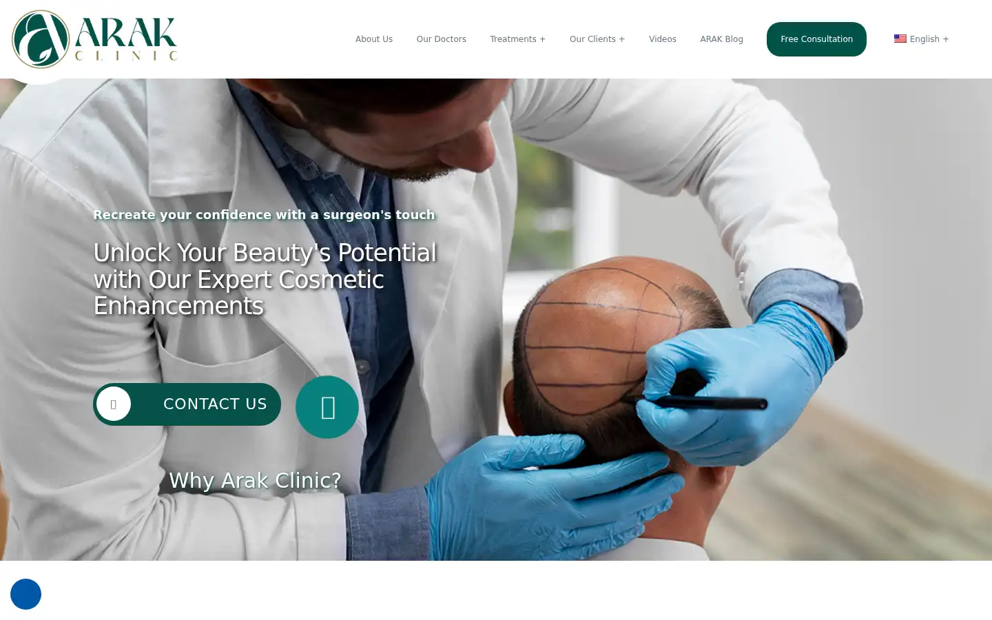 Screenshot of arak.clinic