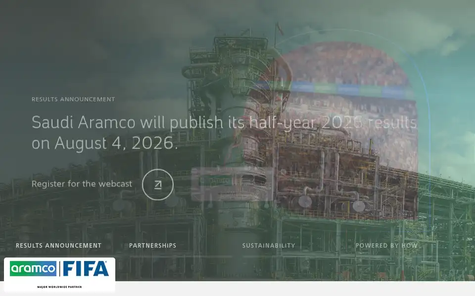 Screenshot of aramco.com