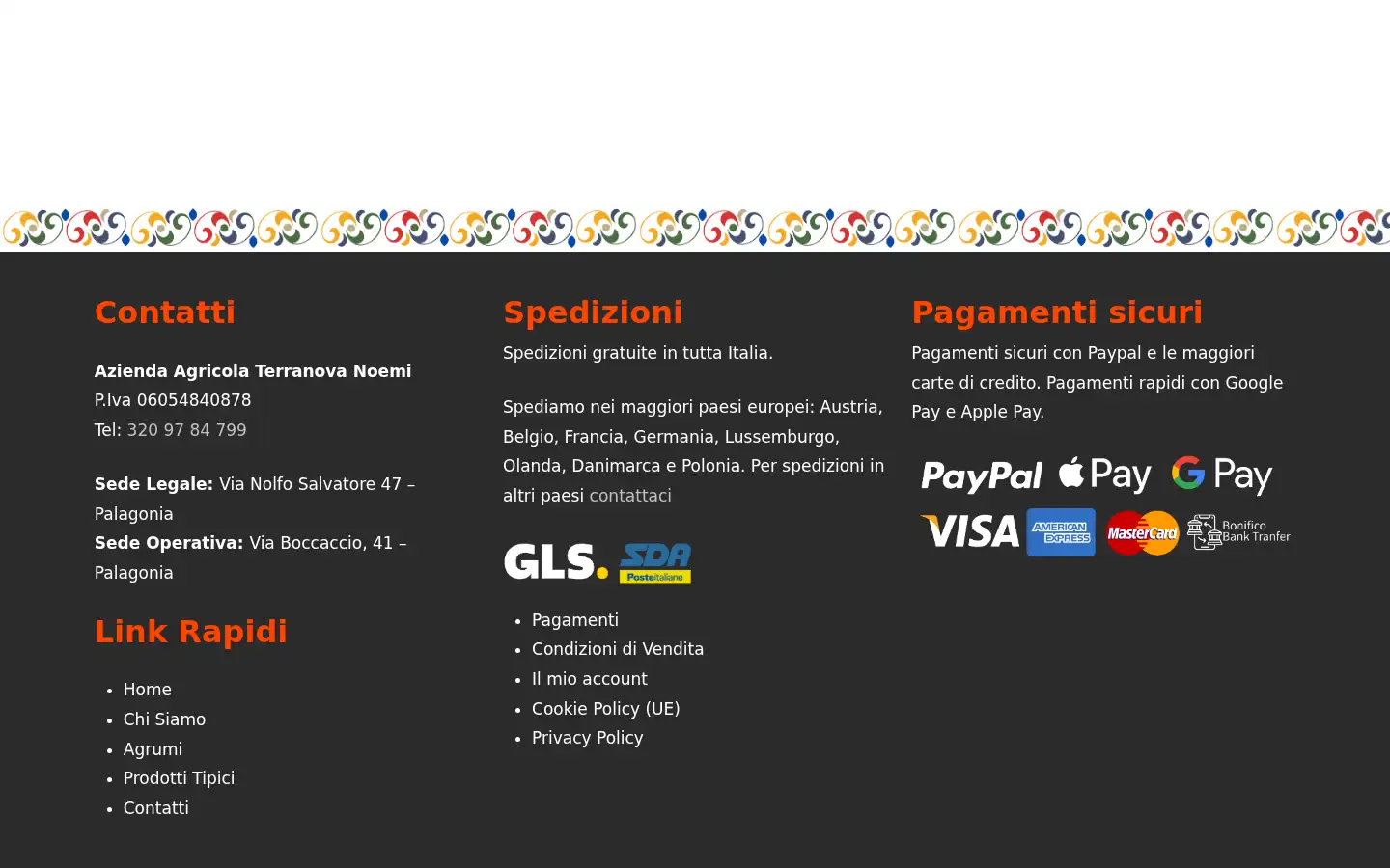 Screenshot of arance-siciliane.com